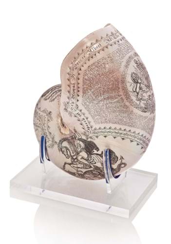 Decorated nautilus shell at Charles Miller