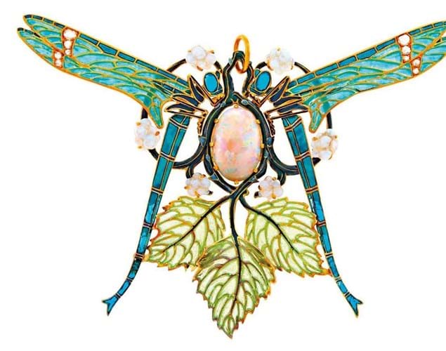 Lalique dragonfly pendant 