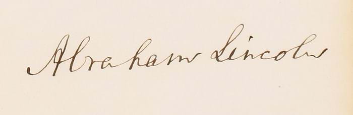 Signature of Abraham Lincoln 