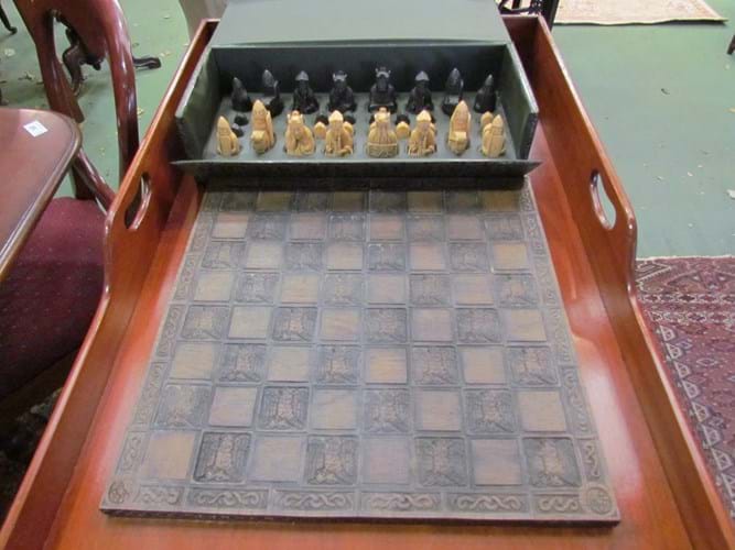 A replica chess set