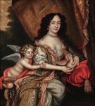 Charles II's mistress lovingly portrayed with cupid and doves