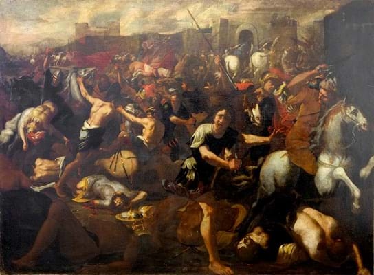 Battle Scene by Aniello Falcone 