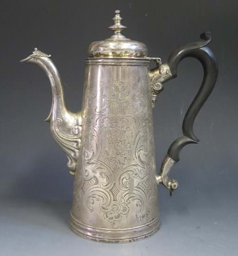 Channel Islands silver coffee pot