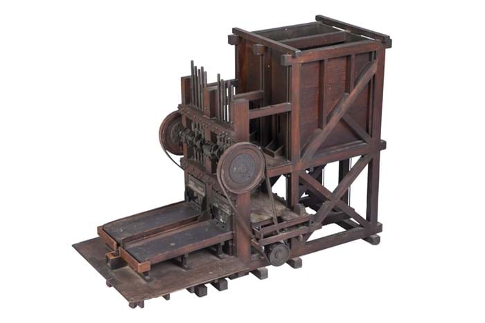 Model of a Australian stamp mill