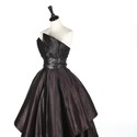 Christian Dior black silk evening dress 