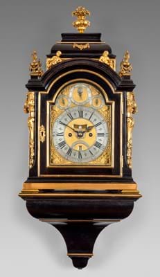 George II bracket clock by Charles Cabrier