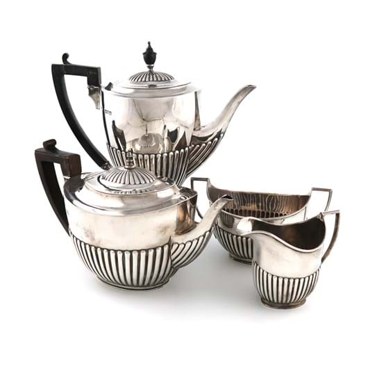 silver tea and coffee set