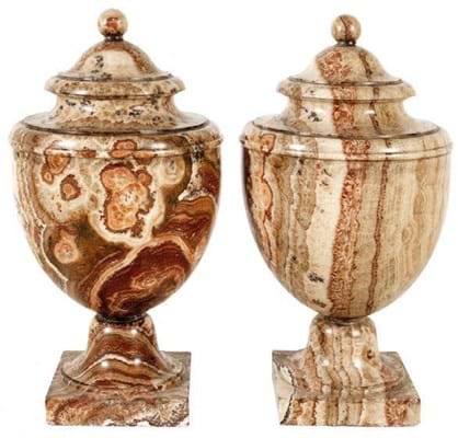  Italian alabaster vases 