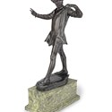 A bronze sculpture of Peter Pan