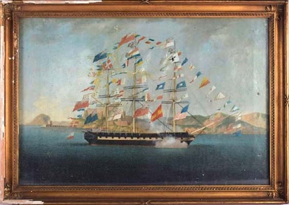 Marine oil painting