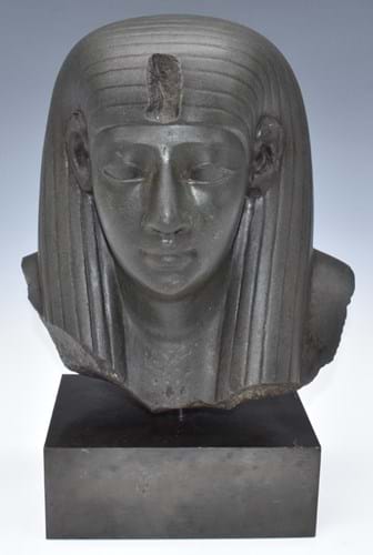 Egyptian greywacke or green siltstone head of king