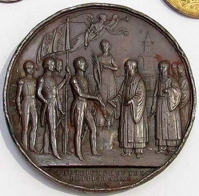 Victorian 1842 bronze medal 