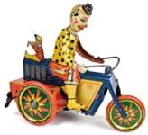 Clowning around on a tricycle