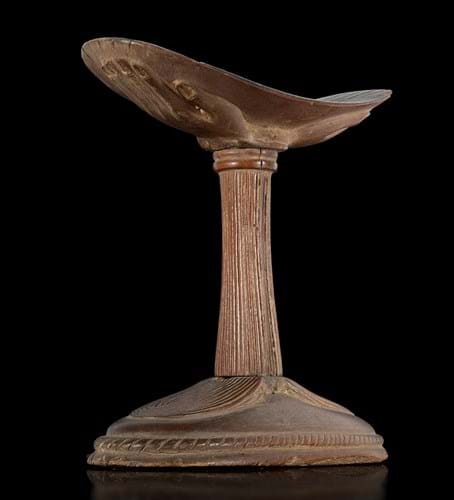 Egyptian carved wood headrest
