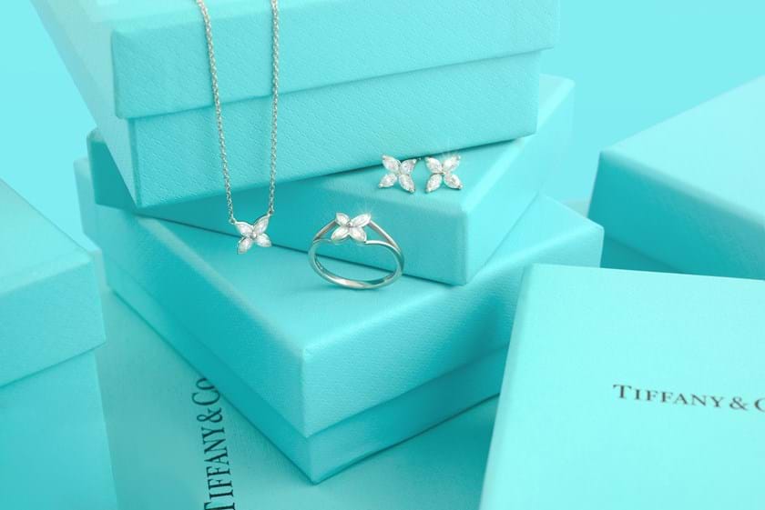 Jewellery items and boxes by Tiffany & Co.
