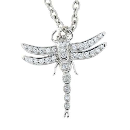 A pendant in the shape of a dragonfly