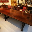 Walnut refectory table from Wakelin and Linfield Olympia fair 