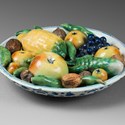 Tin-glazed earthenware maiolica dish 