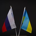 Russian and Ukrainian flags