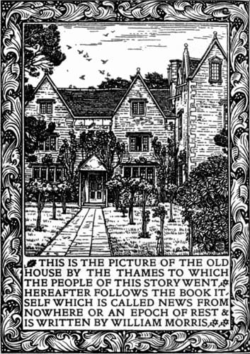 An illustration of Kelmscott Manor, Oxfordshire