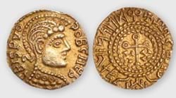 Anglo-Saxon coin emerged from stubble
