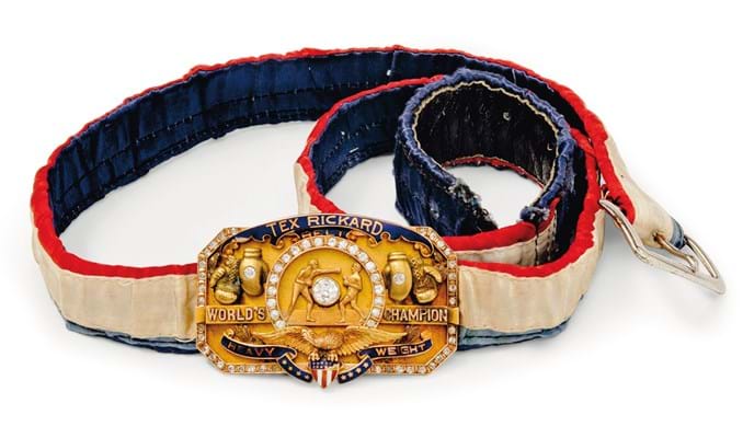 Jack Dempsey belt Christie's Out of the Ordinary 