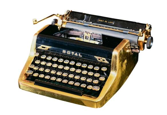 Ian Fleming gold typewriter Christie's 