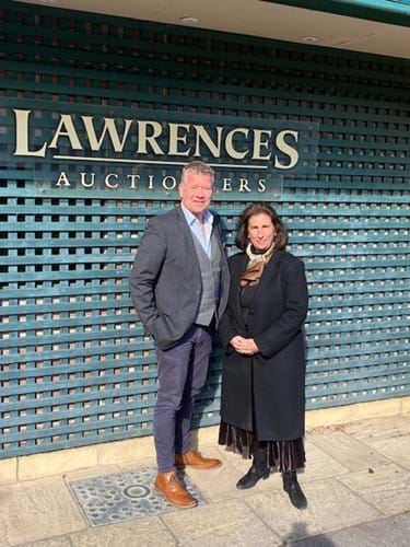Tom Österman of Auctionet with Lawrences' Helen Carless.