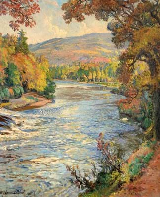 Samuel John Lamorna Birch's River landscape