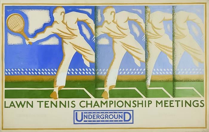 Wimbledon tennis underground poster