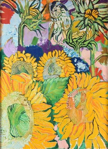 John Bratby sunflowers picture