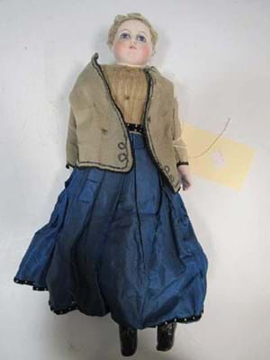 Victorian porcelain head doll