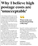 ATG letter: Postage experience did not receive my stamp of approval