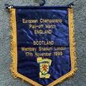 England v Scotland exchange football pennant