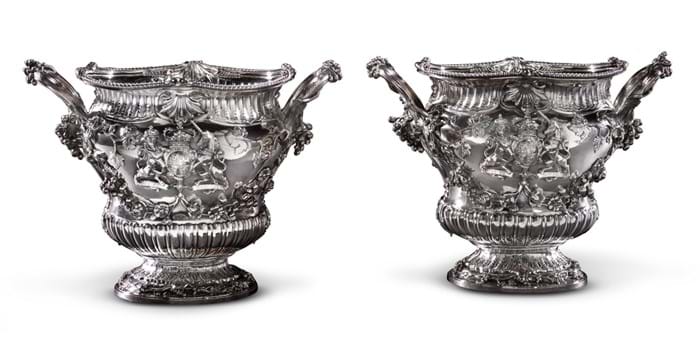 George III Royal silver wine coolers