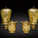 George III Royal silver-gilt picnic vases