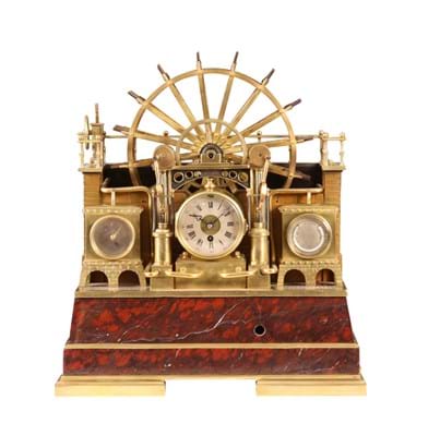 Water wheel clock
