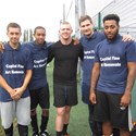 Champions: the Capital Fine Art Removals team at the 14th annual fine art auctioneers vs dealers five-a-side football tournament.