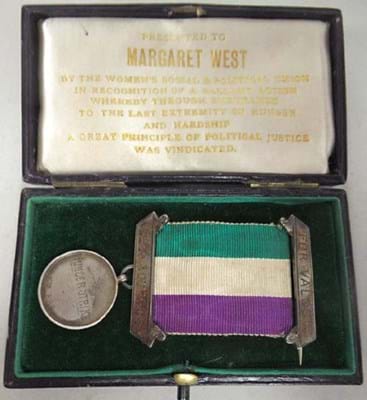 Suffragette Hunger Strike silver medal