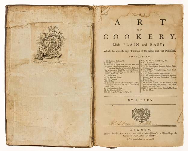 Hannah Glasse Cookery Book