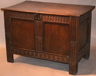 James I oak chest with big plus of lining paper