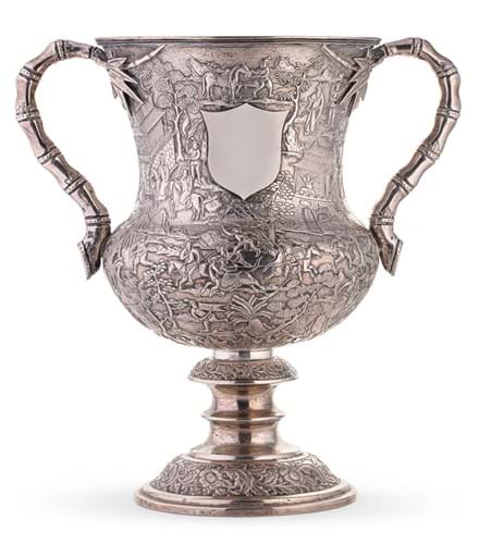 Qing silver trophy
