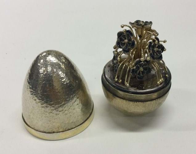 Silver gilt 'surprise' egg by Stuart Devlin