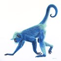Helmut Koller painting Blue Monkey