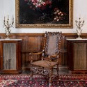 Charles II carved walnut armchairs