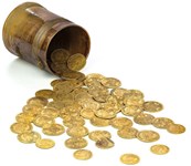 Gold coins hoard found under a kitchen floor