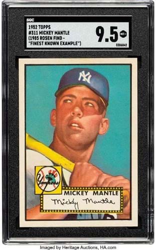 Topps Mickey Mantle rookie card