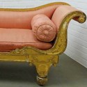Giltwood chaise