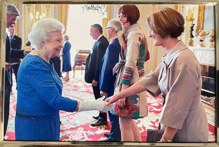 Freya Simms receiving the Queen’s award for Enterprise 