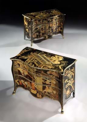 George III Chinese lacquer commodes